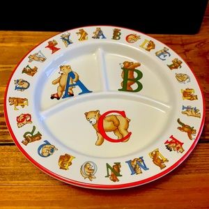 SET of TIFFANY & CO ALPHABET BEARS ABC CHILD'S DIVIDED PLATE MUG SET Authentic